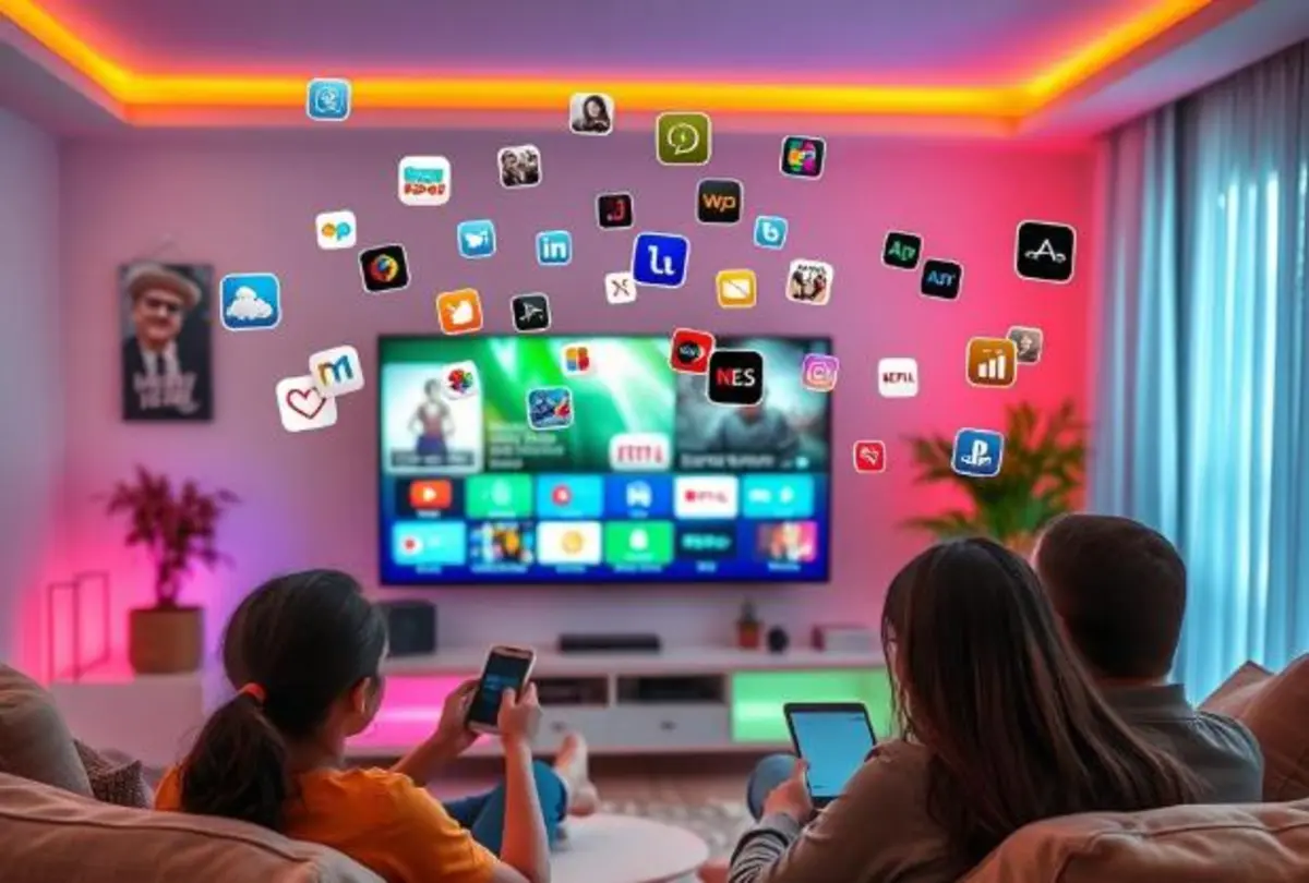 Watch Serie A live on any device with IPTV Family watching live football on a smart TV with streaming apps