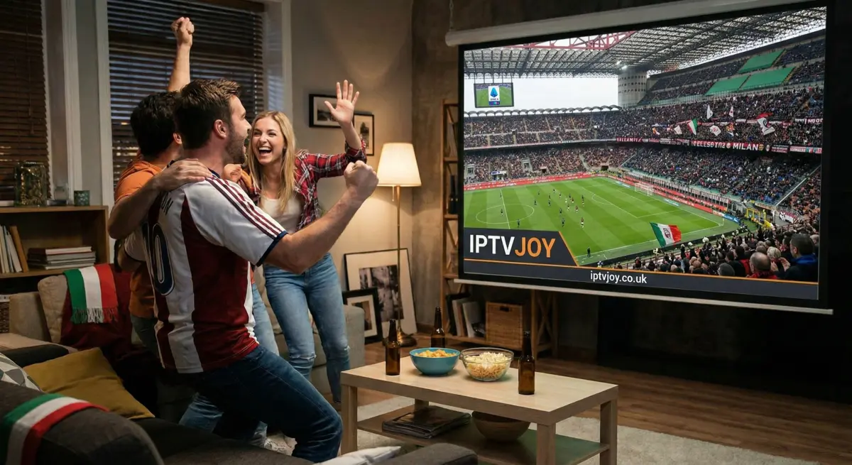 Watch every Serie A match live in 4K with IPTV Italian football stadium atmosphere during a Serie A match