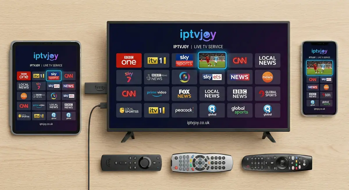 Lineup of popular streaming devices including Firestick, Roku, and Apple TV